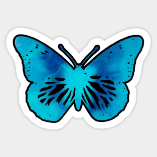 Blue Marble Butterfly Sticker